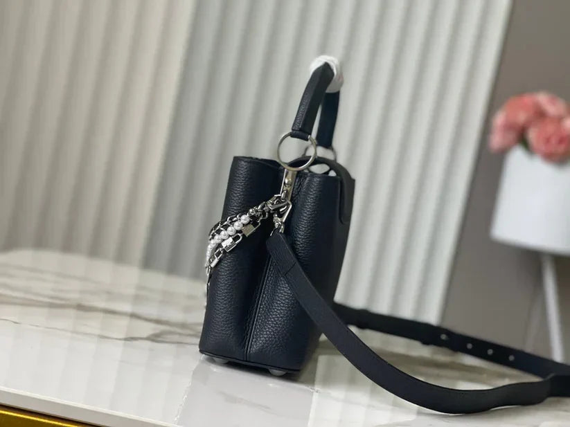 Capucines Triology Chain 3 In 1 Black & Pearl