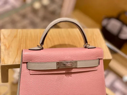 Sakura Pink & Pearl Grey 19 Bag - women's bag, detail view 5 | LUXIUM MARKET