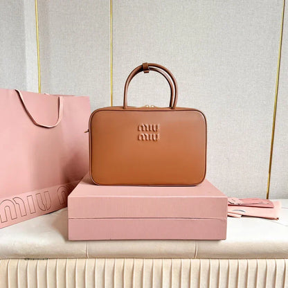 Brown Structured Bag - women's bag, detail view 3 | LUXIUM MARKET