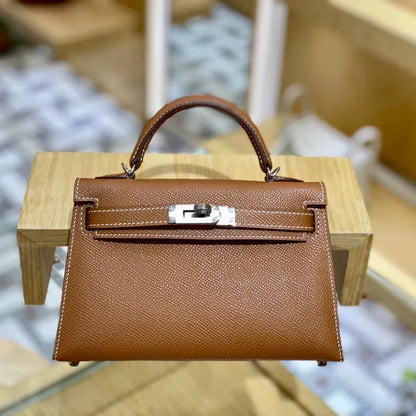 Palm Print Gold Brown 19 - women's bag | LUXIUM MARKET
