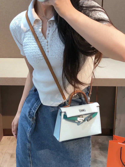 Tricolor Leather Bag 28 - women's bag, detail view 3 | LUXIUM MARKET
