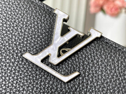 Capucines Triology Chain 3 In 1 Black & Pearl - women's bag, detail view 6 | LUXIUM MARKET