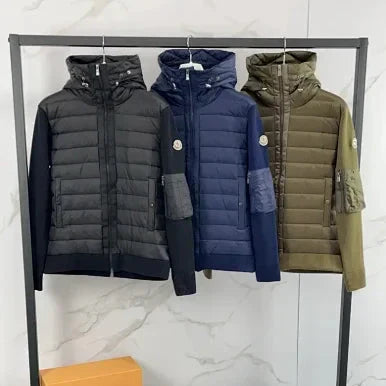 Hybrid Knit Down Hoodie - men's clothing | LUXIUM MARKET