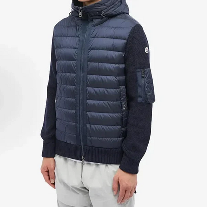 Hybrid Knit Down Hoodie - men's clothing, detail view 5 | LUXIUM MARKET