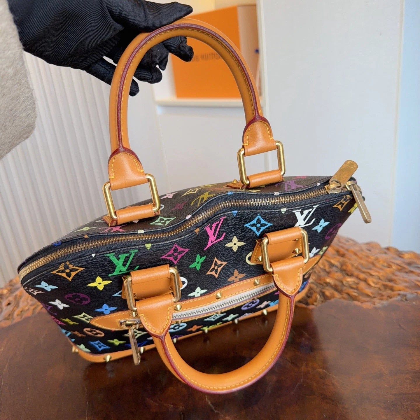 Black Multicolor Monogram Handbag