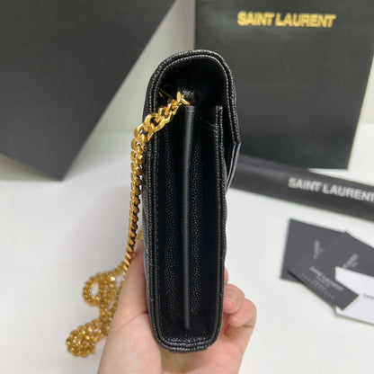 Quilted Leather Wallet on Chain - women's bag, detail view 2 | LUXIUM MARKET