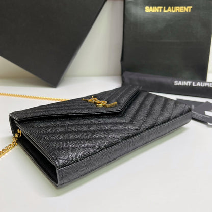 Quilted Leather Wallet on Chain - women's bag, detail view 8 | LUXIUM MARKET