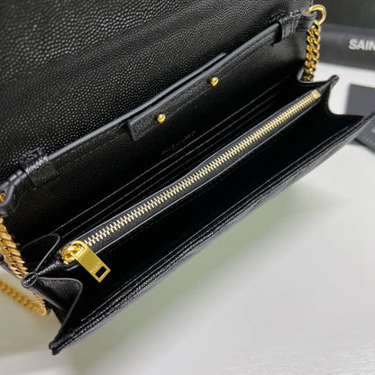 Quilted Leather Wallet on Chain - women's bag, detail view 5 | LUXIUM MARKET
