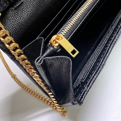 Quilted Leather Wallet on Chain - women's bag, detail view 6 | LUXIUM MARKET