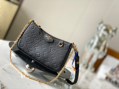 Embossed Leather Shoulder Bag - women's bag, detail view 2 | LUXIUM MARKET