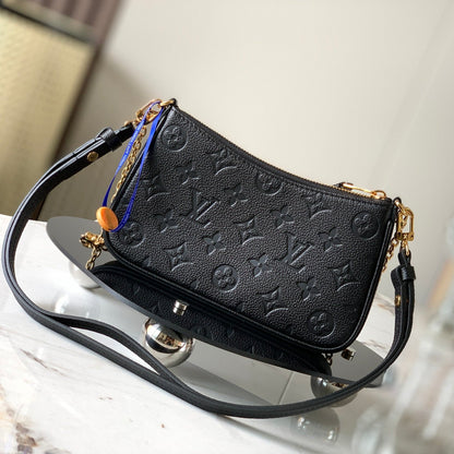 Embossed Leather Shoulder Bag - women's bag | LUXIUM MARKET