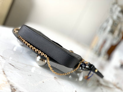 Embossed Leather Shoulder Bag - women's bag, detail view 7 | LUXIUM MARKET
