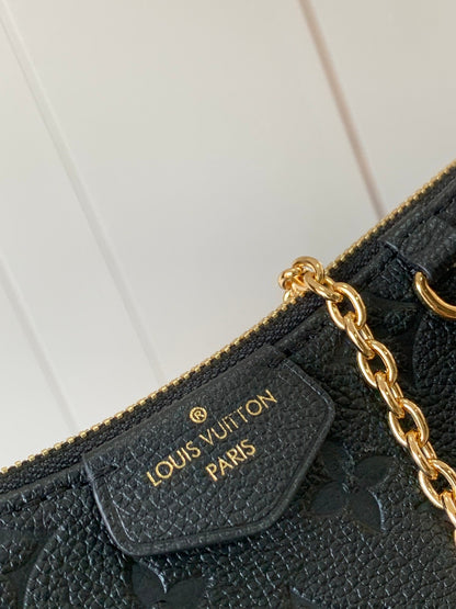 Embossed Leather Shoulder Bag - women's bag, detail view 5 | LUXIUM MARKET