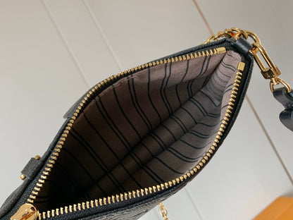 Embossed Leather Shoulder Bag - women's bag, detail view 3 | LUXIUM MARKET